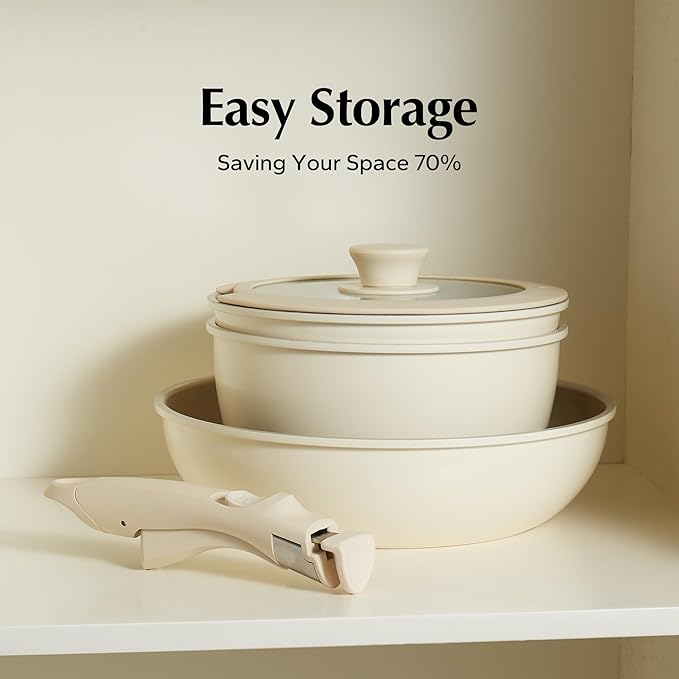 Redchef Removable Handle White - Detachable Handle Cookware Replacement, Universal Cookware Handle, Ideal Replacement for All Cookware