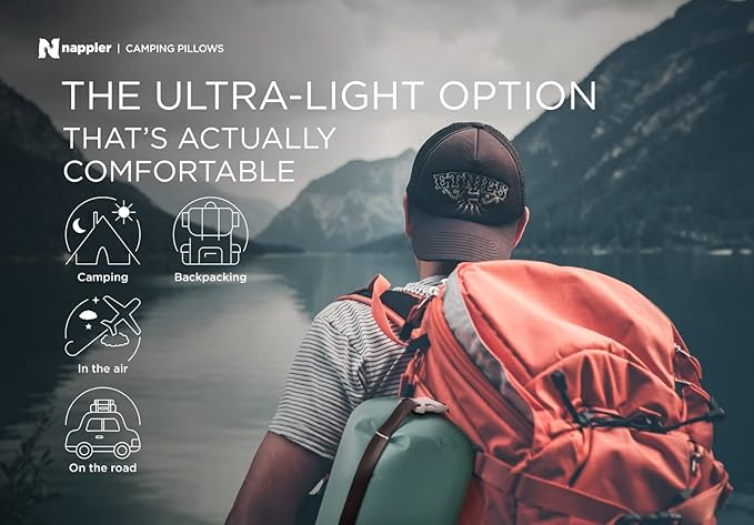 Small Shredded Memory Foam Pillow for Travel and Camping - Compressible Medium Firm Bed Pillow, Contoured Support, Breathable Cover, Machine Washable, Ideal Backpacking