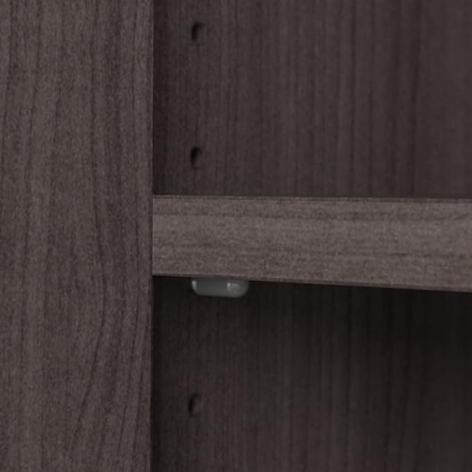 Bush Business Furniture Hybrid Tall 5 Shelf Bookcase in Storm Gray