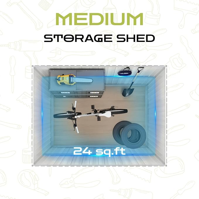 6' x 4' Outdoor Storage Shed, Sturdy Metal Building w/Lockable Doors for Garden, Backyard, Poolside and Lawn, Brown