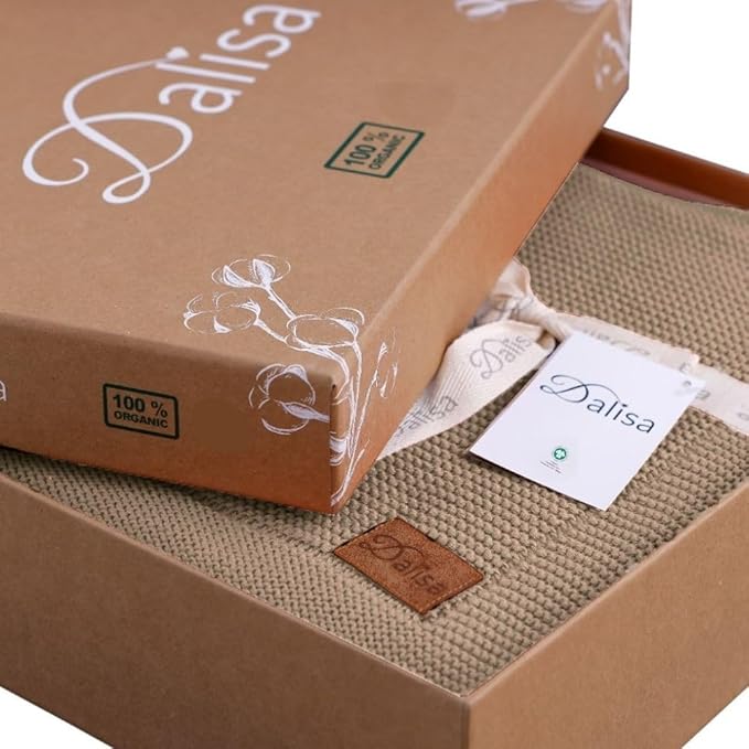 Dalisa 100% Organic Turkish Cotton Throw Blanket - GOTS Certified, Cozy - Perfect for Couch, Bed, and Home Decor - Boho Vintage Knit Alina (Mocha Meringue, 60x80)