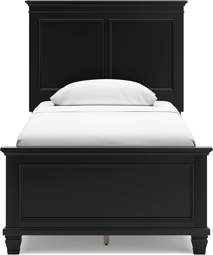 Signature Design by Ashley Lanolee Classic Panel Headboard, Twin, Black