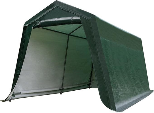 ERGOMASTER 10 Ft x 10 Ft Outdoor Carport Patio Storage Shelter Metal Frame and Waterproof Ripstop Cover for Motorcycle and ATV Car