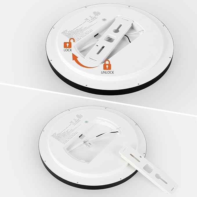 TALOYA 10 Inch Black LED Ceiling Light Fixture Flush Mount, 5-in-1 CCT Selectable (3000K/3500K/4000K/5000K/6500K), 2000LM 0.94inch Thickness Low Profile Surface Mounted Light Fixture for Hallway