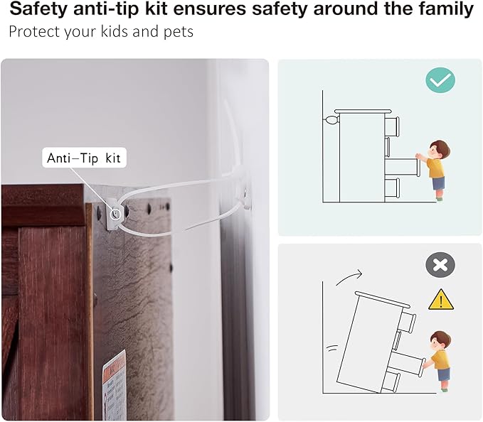 Farmhouse 7 Drawers Dresser for Bedroom with Charging Station, Rustic 7 Chest of Drawers, Wood Dressers for Closet, Modern Storage Organizer Cabinet for Living Room,Hallway & Entryway, Cherry Red