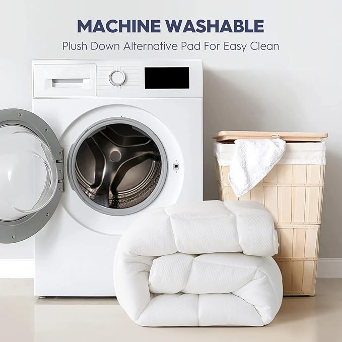 ELEMUSE Twin XL Size Dual Layer 3 Inch Memory Foam Mattress Topper for Pressure Relief, Breathable Pillow Top Mattress Pad with Deep Pocket, Enhanced Support, Non-Slip Design & Removable & Washable