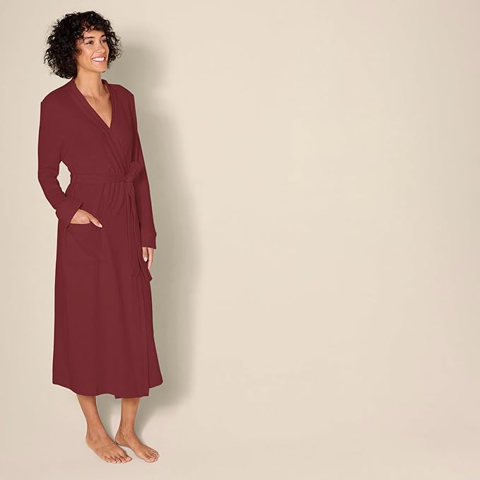 Amazon Essentials Women's Lightweight Waffle Full-Length Robe (Available in Plus Size)