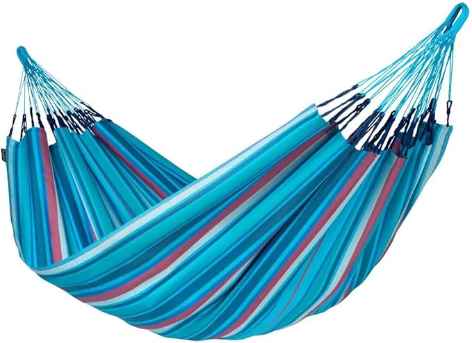 La Siesta® Large Double Brisa Classic Hammock, Outdoor Indoor Hammock Swing - Handmade Weather & Tear Resistant Patio Backyard Bedroom Hammock, Wave