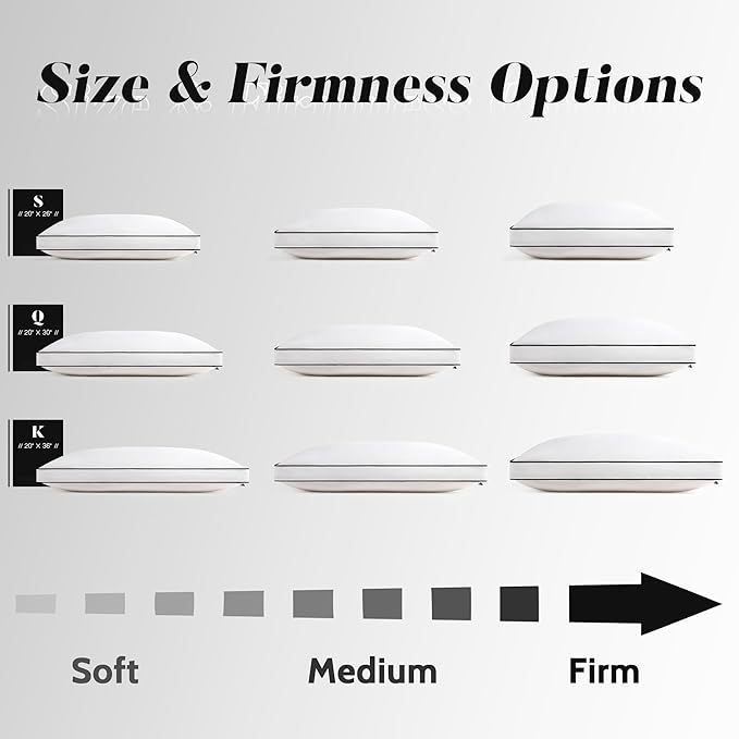 Feather Down Pillows Queen Size Set of 2 with Gusset, Luxury Hotel Collection Bed Pillow 2 Pack, Down Surrounded Gusseted Pillows for Sleeping, Firm for Side, Back Sleepers 20x30 in.