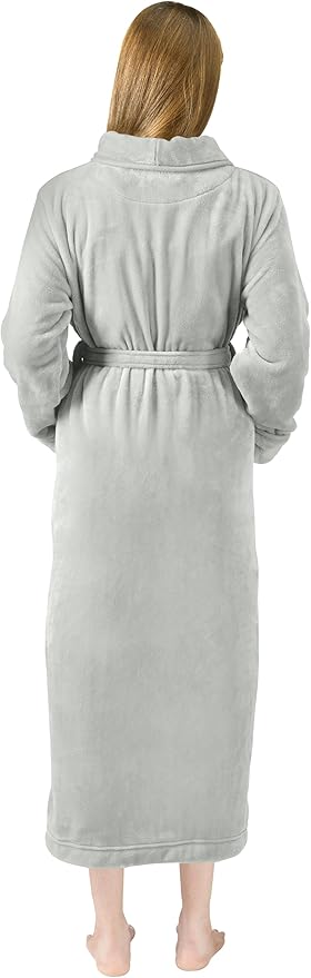 NY Threads Premium Womens Robe, Plush Fleece Long Bath Robe for Women, Fluffy Soft Women's Bathrobe