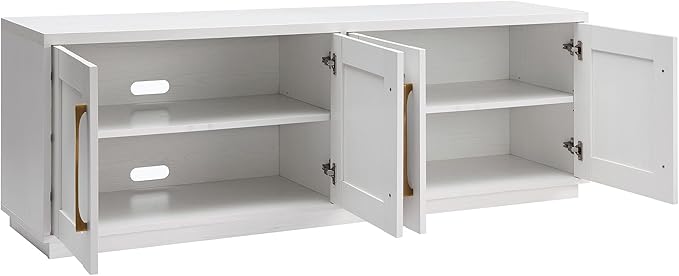 Henn&Hart Tillman Rectangular TV Stand for TV's up to 80" in, 68" Wide, White