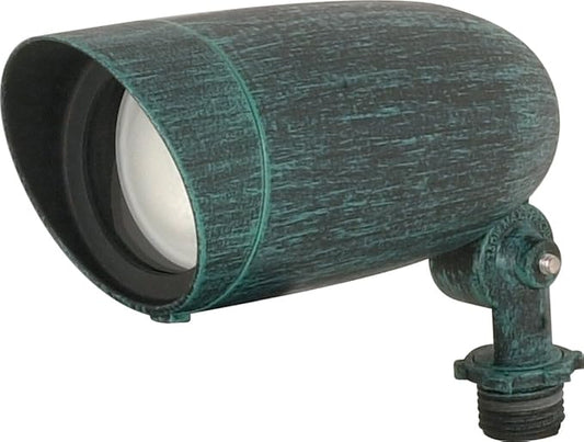 Nuvo Lighting SF76/655 One Light PAR16 120 Volt Die Cast Aluminum Durable Outdoor Landscape Security Lighting Flood, Anique Verdi, 6-Inch