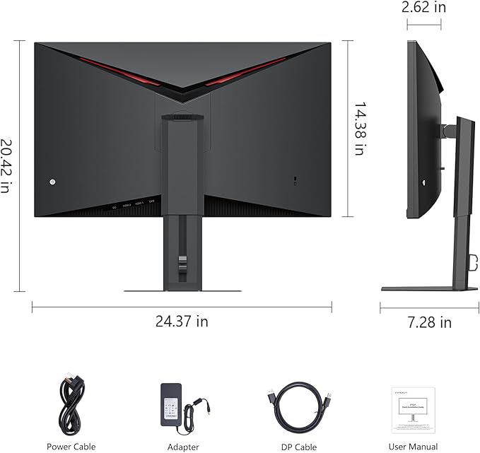 INNOCN 27" Gaming Monitor 2K QHD 2560 x 1440P 240Hz 320Hz 1ms IPS PC Computer Display, HDMI 2.1, DP 1.4, HDR 400, Eyes Care, Height/Pivot Adjustable, VESA Mountable, 27G2T