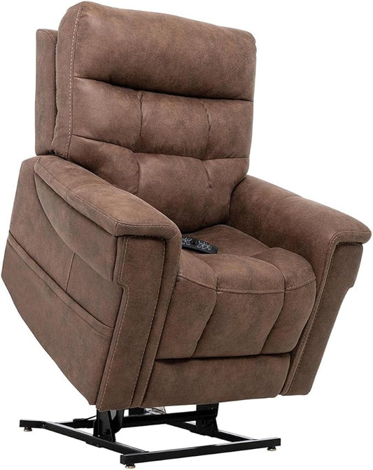 VivaLift! Radiance Power Recliner Lift Chair by PrideMobility, with 3 Heat Pads Heat System (Canyon Silt, Large-Tall with Curbside Delivery)