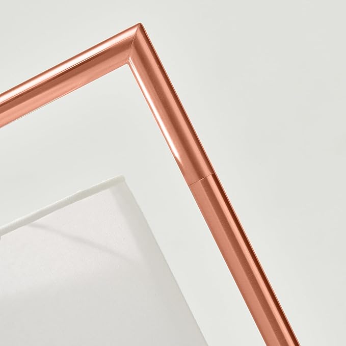 Brightech Montage Modern Floor lamp, LED Floor Lamp for Living Rooms & Offices - Tall Standing Lamp for Bedroom Reading - Corner Pole Lamp for Contemporary Home Decor - Rose Gold