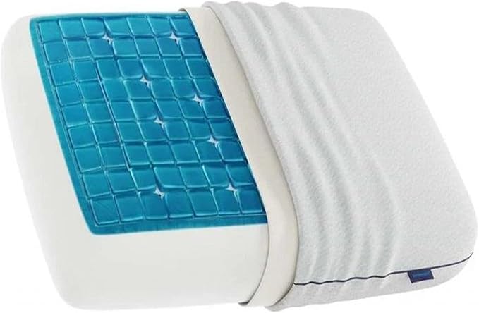 Technogel Deluxe Cooling Gel Pillow - Patented Cooling Technology, Odorless Memory Foam – Breatable Ergonomic Support for Side & Back Sleepers with Washable Cover, 5.5" (Thick)