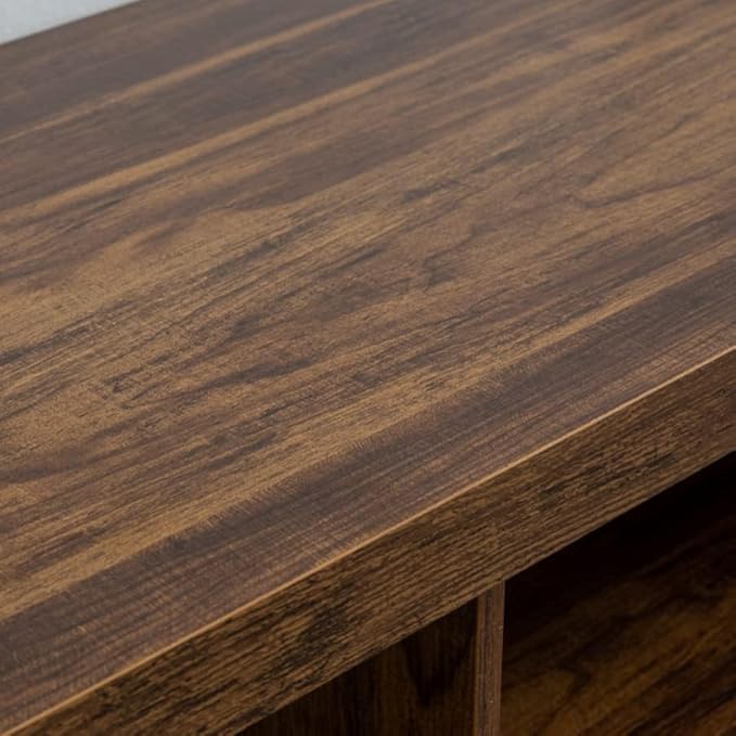 GAZHOME TV Stand for TV up to 65 Inches, TV Cabinet with Open Storage, TV Console Unit with Shelving for Living Room, Entertainment Room, Rustic Brown