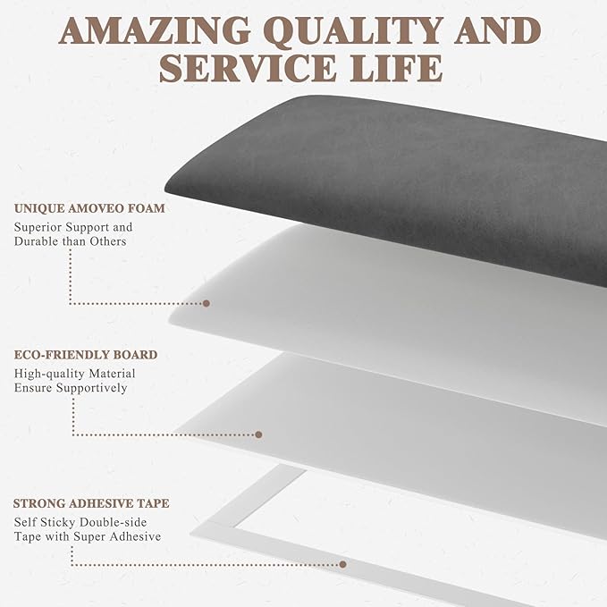 Upholstered Headboard for Full Twin Size Bed, Wall Mounted & Peel and Stick Headboard, Soundproof DIY Wall Panels, Leather Head Board in Modern Design for Bedroom (6 Panels, Each 23.62"x9.84"