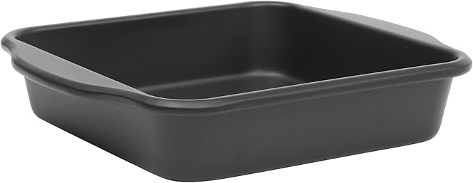Oster Teston 8" Square Nonstick Carbon Steel Cake/Bake Pan - Matte Black