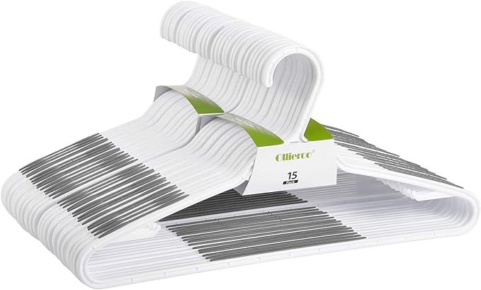 30 Pack Bendable Plastic Hangers Light-Weight Non-Slip Clothes/Suit Hangers(Grey)