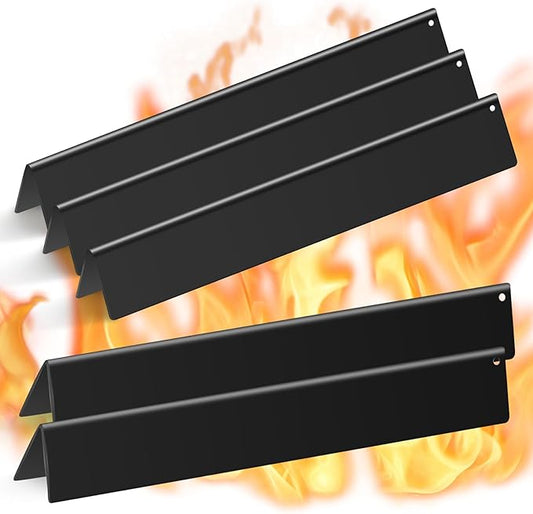 17.5" Flavorizer Bars for Weber Genesis 300 Series Grills with Front Control Knob, Replacement for Genesis E310 S310 E320 S320 E330 S330 Porcelain Enameled Steel Heat Plates for 7620, 5 Pack