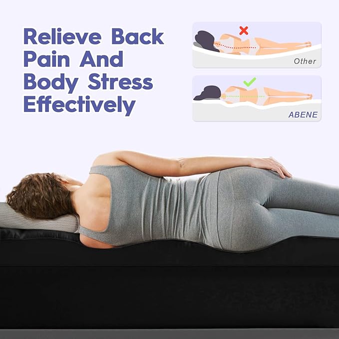 ABENE Mattress Topper for Back Pain Relief, Extra Thick Mattress Pad Pillowtop, Soft Mattress Protector Cover with 8"-21" Deep Pocket, Overfilled Down Alternative Filling (Black, Full XL)