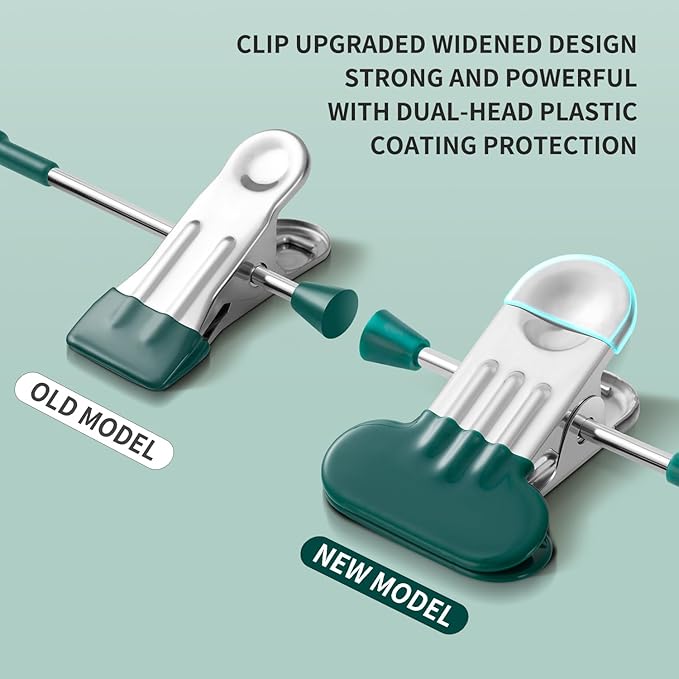 Clothes Pants Hangers with Wide Clips 20 Pack,Non-Slip Adjustable Skirt Hanger for Women,Space-Saving Heavy Duty Men Hangers for Pants,Trousers,Jeans,Shorts 12Inch Green