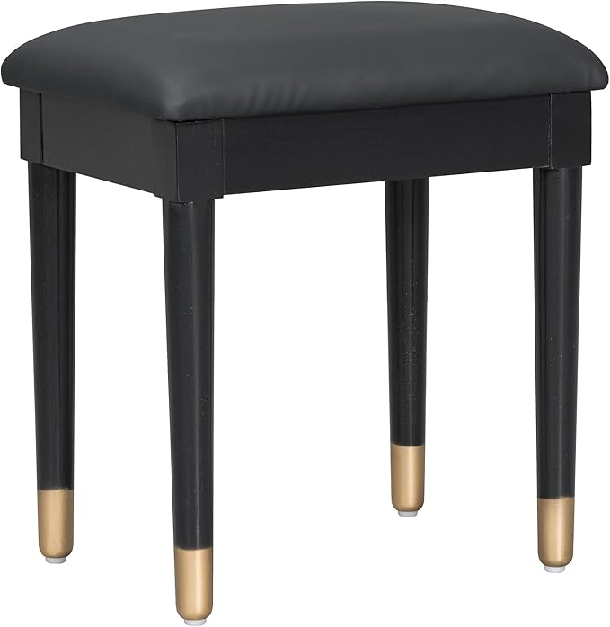 43.9" Modern Vanity Desk, Minimalist Makeup Vanity Table with Drawers, Cabinet & Chairging Port,Pu Leather Small Stool, Space-Saving Dressing Table Set for Bedroom Apartment