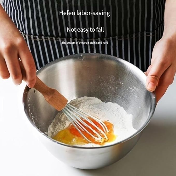 MANHONGYU Stainless Steel Mixing Bowls Set for Kitchen, Dishwasher Safe Nesting Bowls for Cooking, Baking, Meal Prepping, 4 - Piece