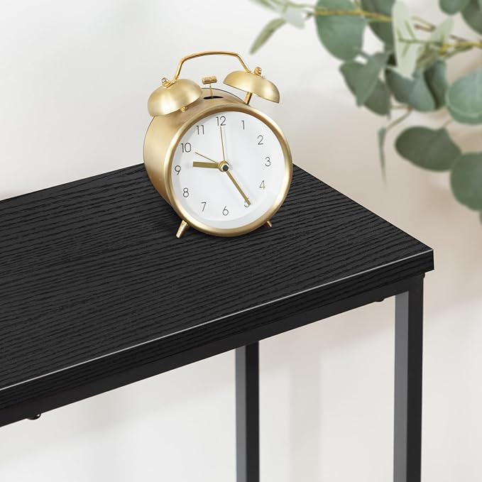 HOOBRO 2 Pack Narrow Sofa Console Table, 29.5" Small Entryway Table, Thin Display Shelf, for Hallway, Bedroom, Living Room, Foyer, Black BK75XGP201