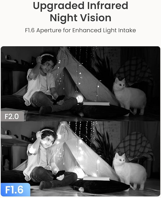 REOLINK E1 Pro 3K PT Wi-Fi Indoor Camera for Baby & Pet Monitoring, Auto Tracking, 5MP Night Vision Enhanced by F1.6 Aperture, Person/Pet/Baby Crying Detection, 2.4/5GHz Wi-Fi, Two-Way Audio