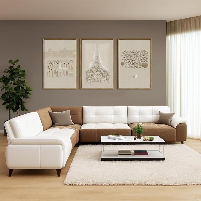 BINCUE Framed Jesus Wall Art Set of 3 Jesus Lamb Wall Decor Lamb of God Art Print for Living Room Bedroom Church 16x24 Inch