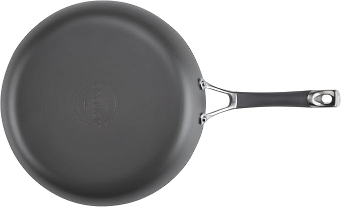 Circulon Radiance Deep Hard Anodized Nonstick Frying Pan /Skillet with Lid - 12 Inch, Gray