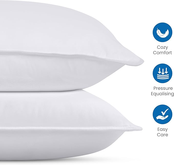 Utopia Bedding Bed Pillows for Hotel Quality Sleeping Pillows, Cooling and Supportive Pillows for Side, Back and Stomach Sleepers (White, King (Pack of 6))