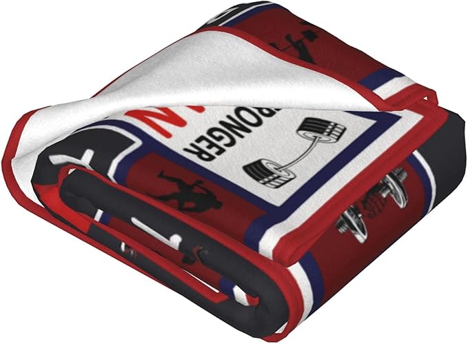 Wsradto Weightlifting Blanket Weightlifting Throw Blanket Fitness Sport Throws Gym Lover Gifts for Men Women Girls Fleece Flannel Plush Blankets Decor for Bed Sofa Stadium Gymnasiumr 40"X50"