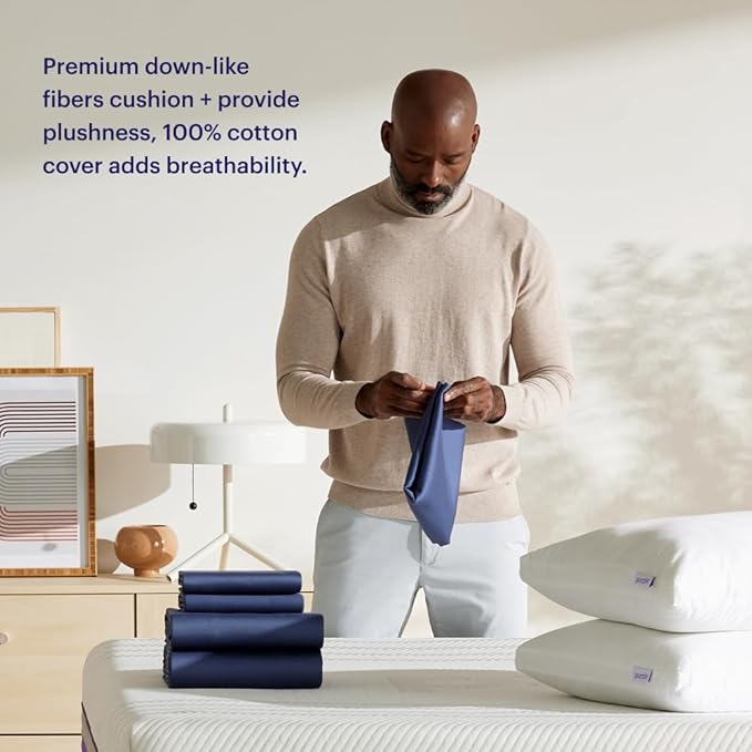 Purple Cloud Pillow - King Size, Hypoallergenic Gel Fiber Fill for Plush, Cloud-Like Comfort - Molds to Support Head & Neck, Won’t Clump or Flatten