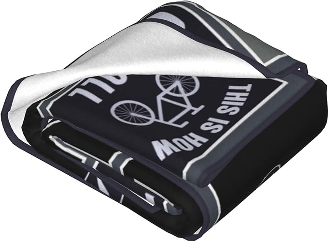 Bicycle Blanket Cycling Throw Blanket Soft Fleece Flannel Bedding Bike Gifts for Men Boys Women Girls Lovers Adults Stuff Plush for Couch Sofa Bed Room Decor 60"X80"