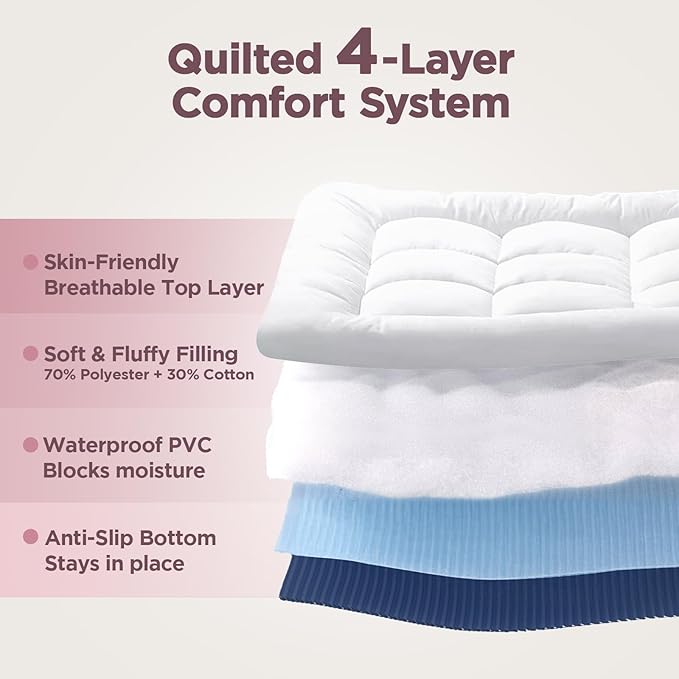 Twin Air Mattress with Built-in Pump & Luxury Quilted Topper (Washable & Detachable), 20" Raised Comfort, 450lb Support, 2.5 Min Fast Inflate, Blow up Mattress for Guest Camping & Sleepover