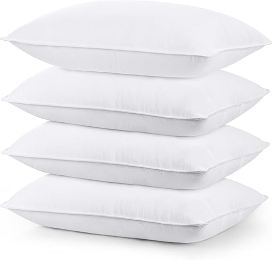 Utopia Bedding Bed Pillows for Sleeping (White), King Size, Set of 4, Hotel Pillow, Cooling Pillows for Side, Back or Stomach Sleepers