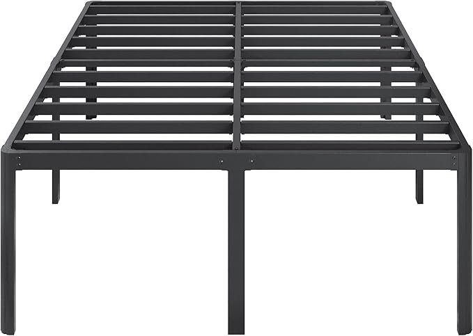22 Inch High Queen Bed Frame with Rounded Corner Legs, Heavy Duty Metal Queen Platform Bed Frame with Steel Slats Support, No Box Spring Needed, Noise Free, Easy Assembly