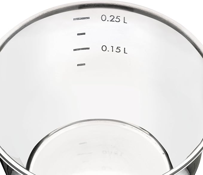 Stainless Steel Saucepan with Clad Bottom, 8-Ounce,Silver
