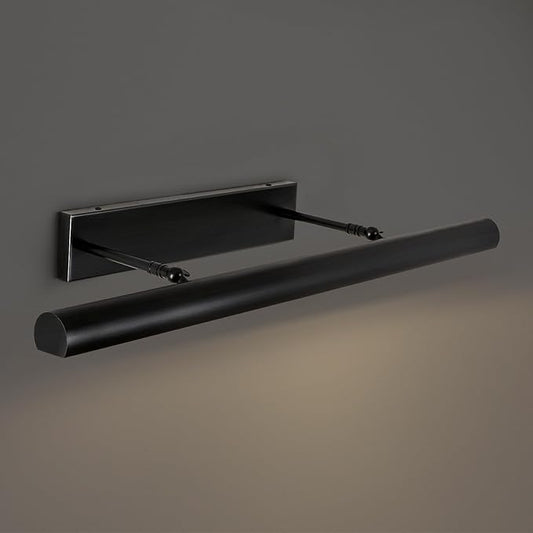 Black Picture Lights, 30inch Hardwired Picture Light for Wall, Dimmable Gallery Wall Lights, Rotatable Linear Picture Frame Light, Art Light for Wall Painting Display Artwork Portrait