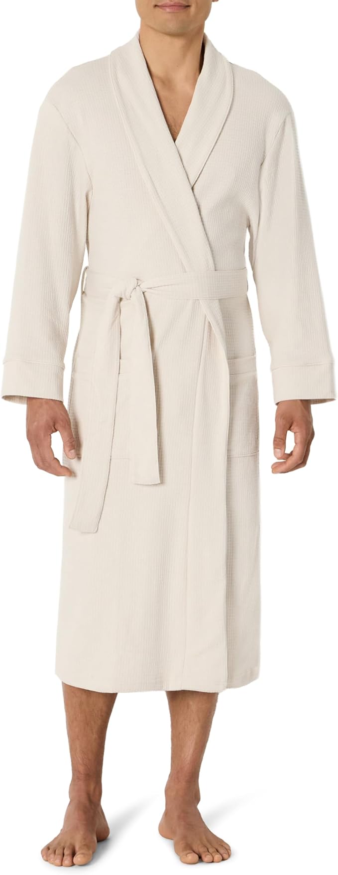Amazon Essentials Men's Lightweight Waffle Bathrobe (Available in Big & Tall)
