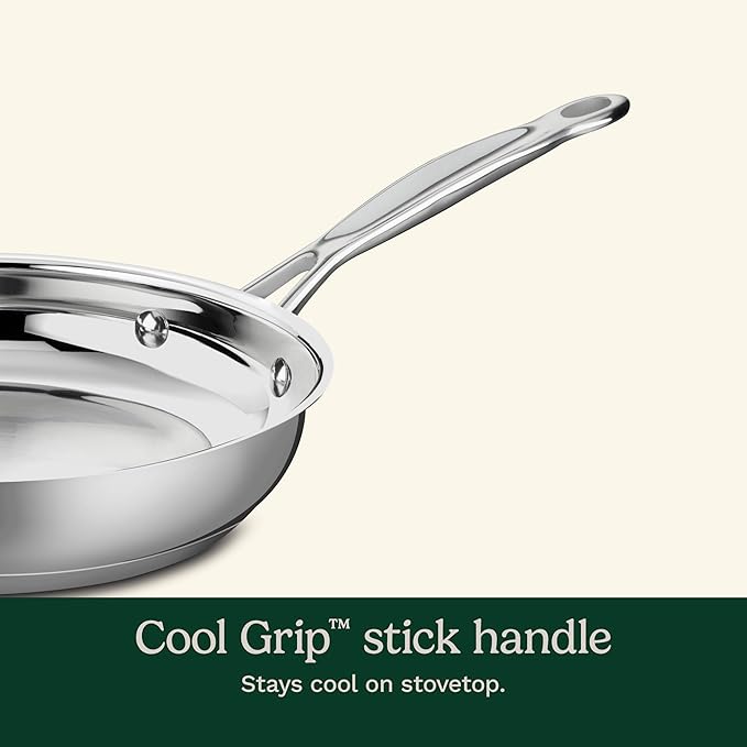 Cuisinart 722-20 8-Inch Chef's-Classic-Stainless-Cookware-Collection, 8", Open Skillet