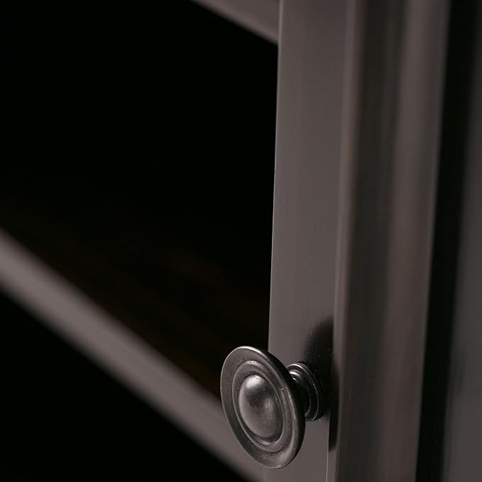 SIMPLIHOME Amherst 54-inch Wide Solid Wood TV Stand in Hickory Brown, Transitional-Style Media Console for Living Room with Adjustable Shelves and Cable Management