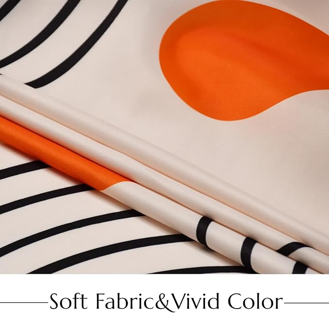 No Hook Shower Curtain with Snap in Liner, Boho Mid Century Modern Arch Heavy Duty See Through Window Waterproof Machine Washable Bathroom Curtain 71" W x 74" L (Pack of 1)