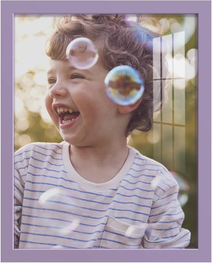 Renditions Gallery 11x14 inch Picture Frame High-end Modern Style, Made of Solid Wood and High Definition Glass Ready for Wall and Tabletop Photo Display, Violet Frame