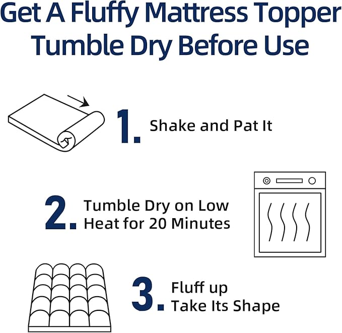 Mattress Topper Super Queen for Back Pain, Extra Thick Mattress Pad Cover, Plush Pillow Top, Deep Elastic Pocket, Grey