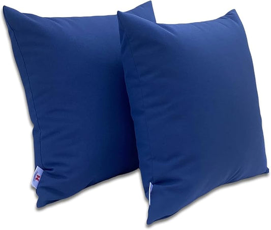 Outdoor/Indoor Throw Pillows, Pack of 2 Waterproof Decorative Throw Pillows with Inserts, 18”x18” Square Pillows for Bed, Couch, Sofa and Patio Furniture