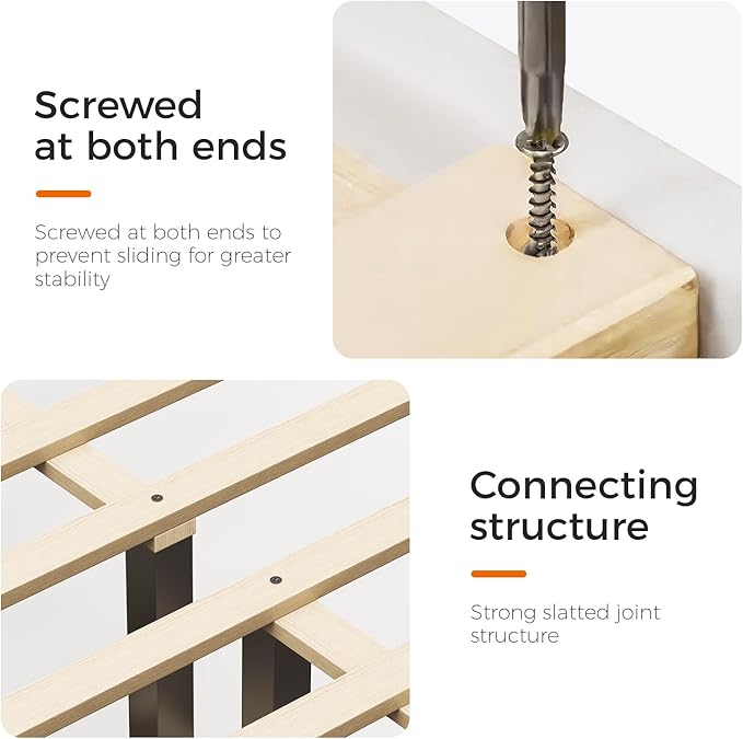 Casaottima Queen Bed Frame Upholstered Platform Bed with Wingback Headboard, Sturdy Wooden Slats Support, Noise-Free Mattress Foundation, No Box Spring Needed, Easy Assembly, Arrow Pattern Cream White